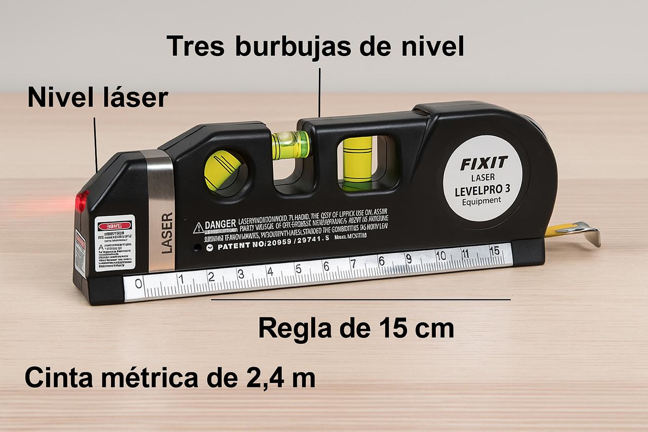 Nivel Laser 3 Burbujas Cinta Métrica
